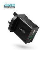 شارژر دیواری 18 وات انکر Anker Powerport+ 18W A2013 + مبدل پریز (هدیه)