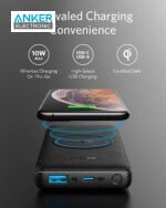 پاوربانک وایرلس 10000 میلی آمپر انکر Anker PowerCore III Sense 10K Wireless A1617 بدنه پارچه ای - Image 2