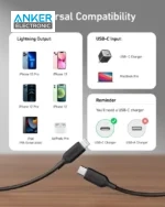 کابل 30 سانتی USB C به لایتنینگ انکر Anker USB-C to Lightning Cable A8831 - Image 7