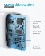 شارژر دیواری 18 وات انکر Anker PowerPort PD1 B2019 USB-C to USB-C Cable - Image 3