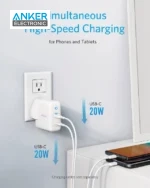 شارژر دیواری 40 وات انکر Anker PowerPort III Duo A2628 - Image 3