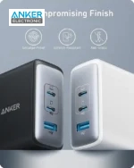 شارژر دیواری 100 وات انکر Anker 736 Charger Nano II 100W A2145 UK سه پین UK + مبدل پریز (هدیه) - Image 6