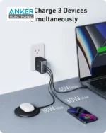 شارژر دیواری 100 وات انکر Anker 736 Charger Nano II 100W A2145 UK سه پین UK + مبدل پریز (هدیه) - Image 2