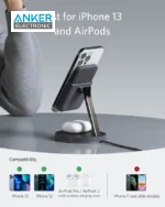 استند و پاوربانک وایرلس 5 وات انکر Anker 633 Magnetic Wireless Charger MagGo B25A72 - Image 3