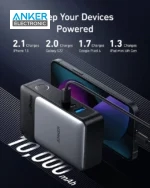 پاوربانک 2 در 1 انکر Anker 733 Power Bank GaNPrime PowerCore 65W A1651 + مبدل پریز (هدیه) - Image 4
