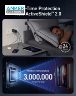 شارژر دیواری 120 وات انکر Anker 737 Charger GaNPrime 120W  A2148P12 دوپین تاشو - Image 4