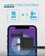 شارژر دیواری 20 وات انکر Anker PowerPort III 20W Cube A2149 + مبدل پریز (هدیه) - Image 4