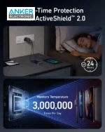 شارژر دیواری 65 وات انکر Anker 735 Charger GaNPrime 65W A2668 UK + مبدل پریز (هدیه) - Image 5