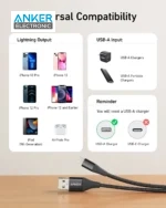 کابل USB-A به لایتنینگ انکر ANKER Powerline plus II 180cm A8453 - Image 10