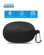 کیس محافظ سیلیکونی هدفون انکر مخصوص Anker Soundcore Liberty air 2 pro Silicon Case + آویز فلزی - Image 3