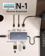 هاب دیتا 8 در 1 انکر Anker 555 USB C Hub 8-in-1 A8383 - Image 5