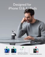 شارژر ولیرلس 2 در 1 انکر Anker 623 Magnetic Wireless Charger (MagGo) B2568 - Image 5