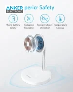 پایه نگهدارنده و شارژر وایرلس انکر Anker Wireless PowerWave 2-in-1 Magnetic Stand A2543 - Image 9