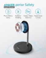 پایه نگهدارنده و شارژر وایرلس انکر Anker Wireless PowerWave 2-in-1 Magnetic Stand A2543 - Image 2