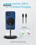 پایه نگهدارنده و شارژر وایرلس انکر Anker Wireless PowerWave 2-in-1 Magnetic Stand A2543 - Image 5