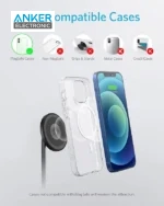 پایه نگهدارنده و شارژر وایرلس انکر Anker Wireless PowerWave 2-in-1 Magnetic Stand A2543 - Image 6