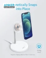 پایه نگهدارنده و شارژر وایرلس انکر Anker Wireless PowerWave 2-in-1 Magnetic Stand A2543 - Image 8