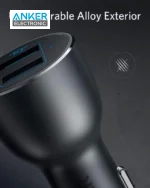 شارژر فندکی 36 وات انکر Anker 36W Metal Dual USB Car Charger A2729H11 - Image 2