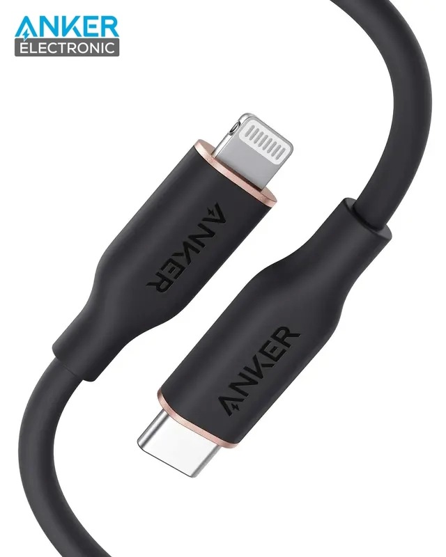 A8663-1 کابل USB C به لایتنینگ انکر Anker PowerLine III Flow 641 USB-C to Ligtning 180cm A8663 - Image 1