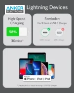 کابل USB C به لایتنینگ انکر Anker PowerLine III Flow 641 USB-C to Ligtning 180cm A8663 - Image 3