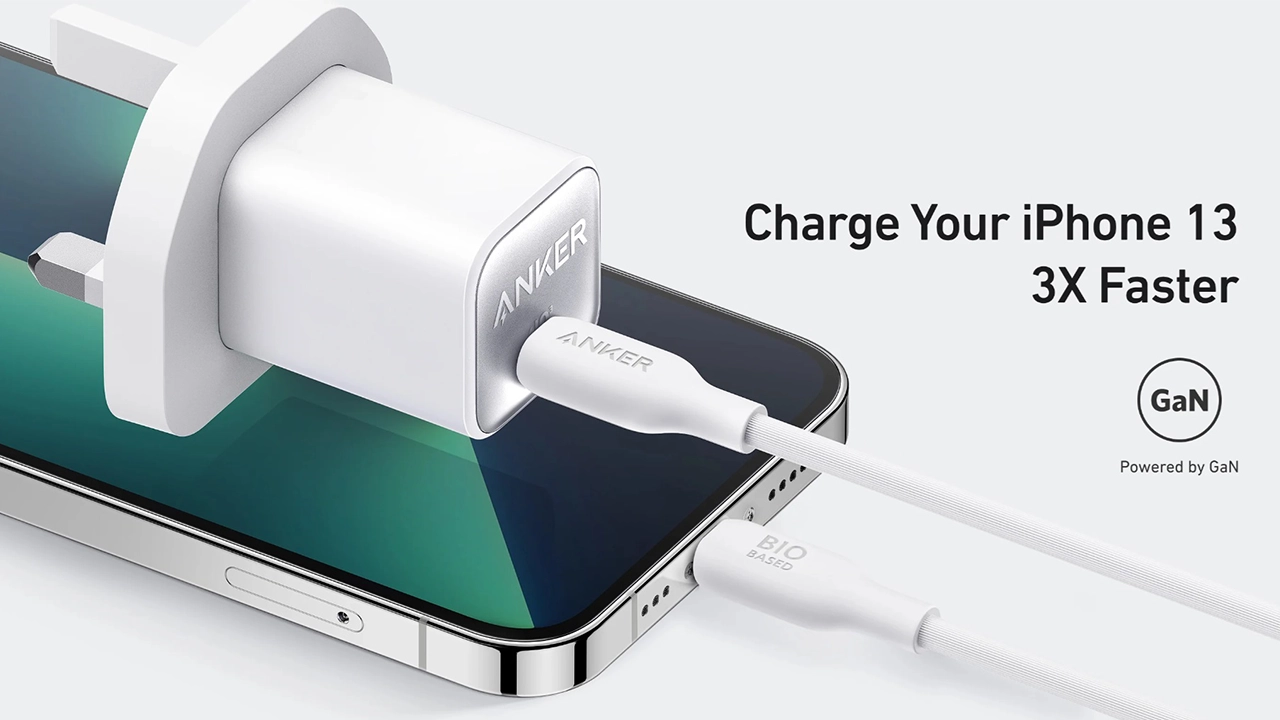 شارژر دیواری 30 وات انکر Anker 511 Charger Nano 3 30W A2147H21 + مبدل پریز (هدیه) 1 A2147