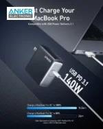 شارژر دیواری 140 وات انکر Anker 140W USB C 717 GnNPrime Charger A2341 - Image 5