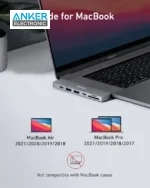 هاب دیتا تاندربولت 7 پورت انکر Anker 547 Thunderbolt 3 USB-C Hub 7-in-2 for MacBook A8371 - Image 6