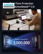 چندراهی برق 5 پورت انکر Anker 615 USB Power Strip GaNPrime 65W A9125 - Image 4