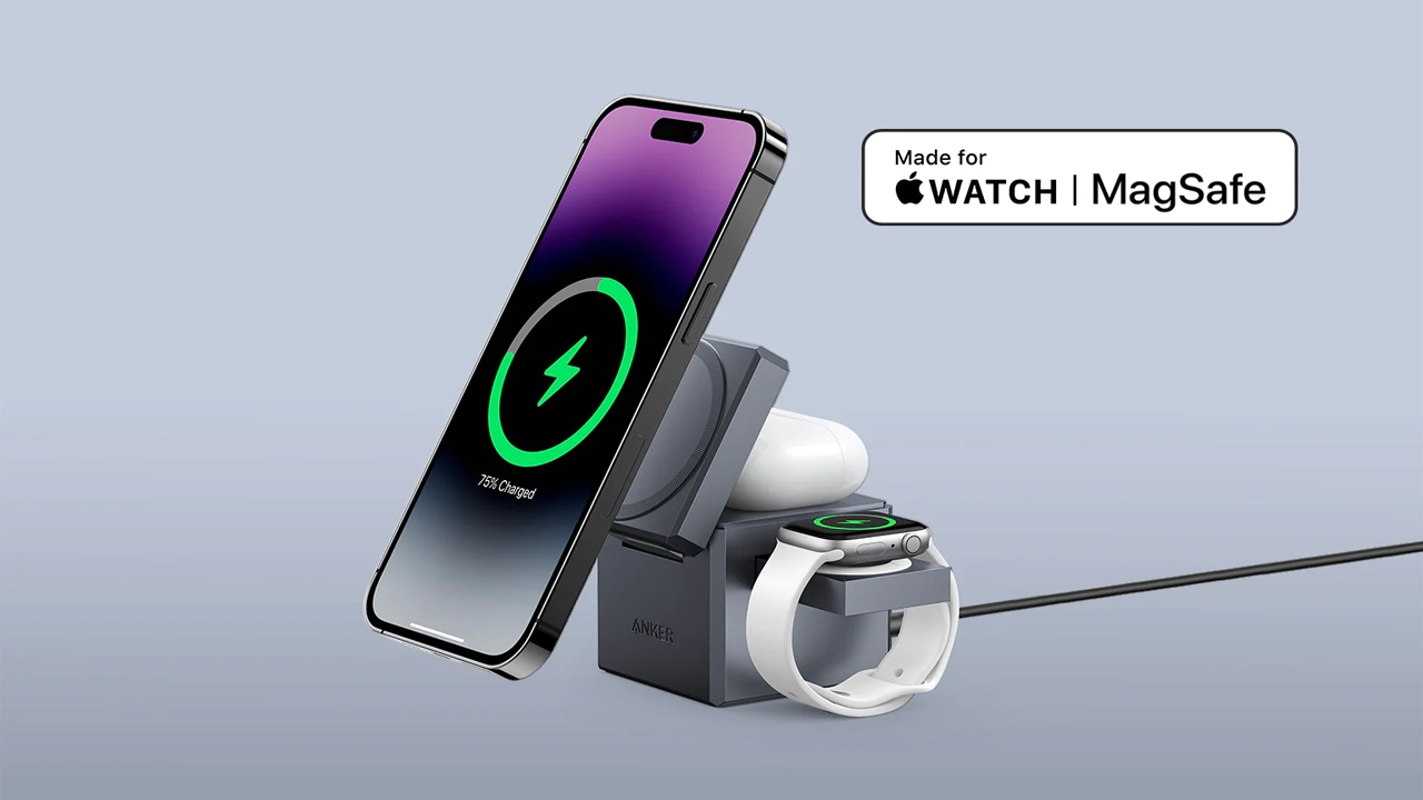 شارژر وایرلس مگ سیف 3 در 1 انکر Anker 3-in-1 Cube with MagSafe Y1811 2 شارژر وایرلس مگ سیف 3 در 1 انکر Anker 3-in-1 Cube with MagSafe Y1811