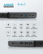 هاب دیتا 9 در 1 انکر Anker PowerExpand 9-in-1 USB-C PD Dock A8394 - Image 3