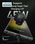 شارژر انکر 313 دیواری 45 وات انکر Anker 313 Charger Ace 45W GaN A2643 UK پلاگ سه پین - Image 2