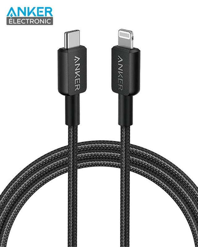 A81B6-1 کابل تایپ سی به لایتنینگ انکر 322 Anker 180cm USB-C to Lightning A81B6 - Image 1