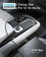 شارژر فندکی 67 وات انکر Anker 535 USB-C Car Charger 67W B2731 + کابل تایپ سی به تایپ سی - Image 6