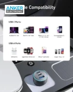 شارژر فندکی 67 وات انکر Anker 535 USB-C Car Charger 67W B2731 + کابل تایپ سی به تایپ سی - Image 7