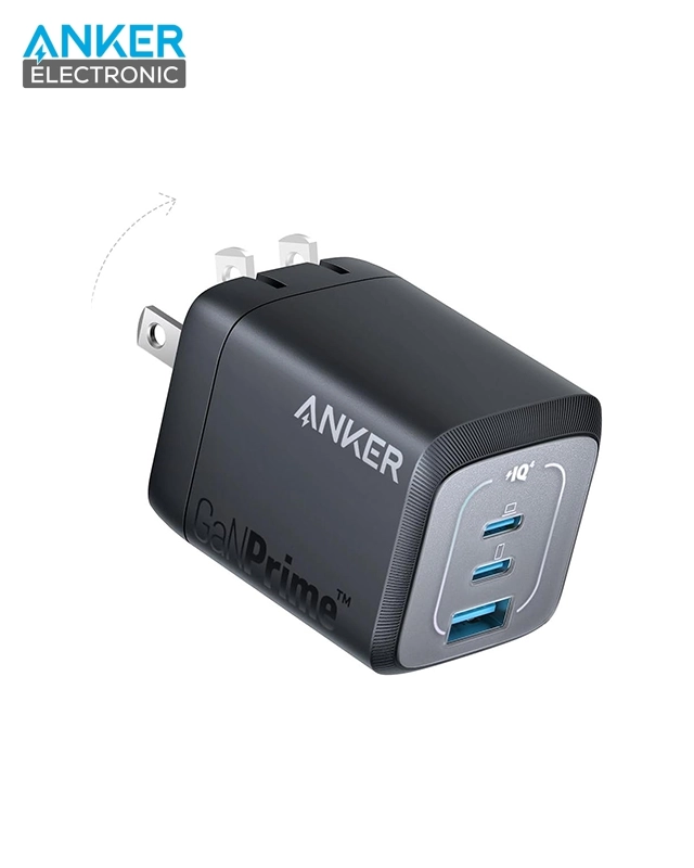 A2669-1 شارژر دیواری 67 وات انکر Anker Prime 67W GaN Wall Charger A2669 دوپین تاشو - Image 1