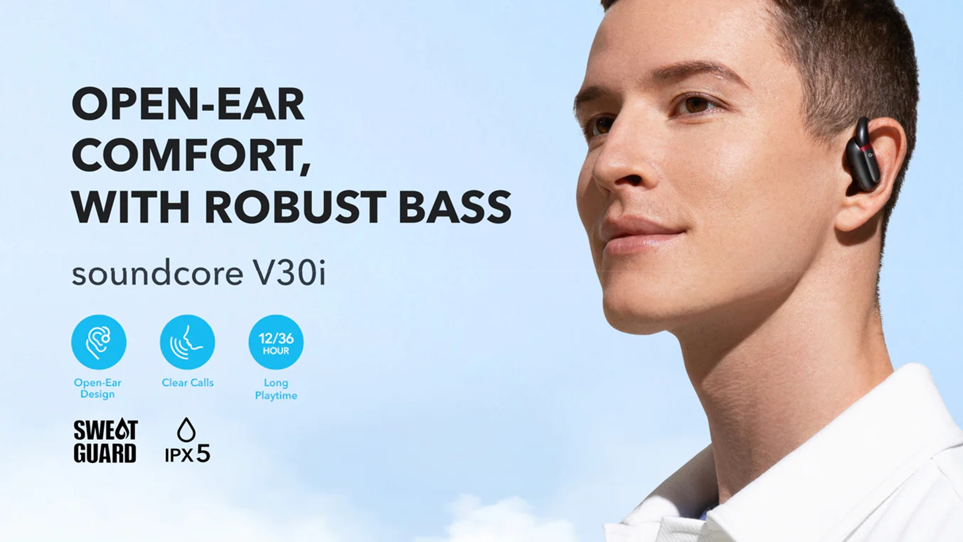 هدفون بی سیم انکر Anker Soundcore V30i Open-Ear Earbuds A3873 1 Soundcore V30i