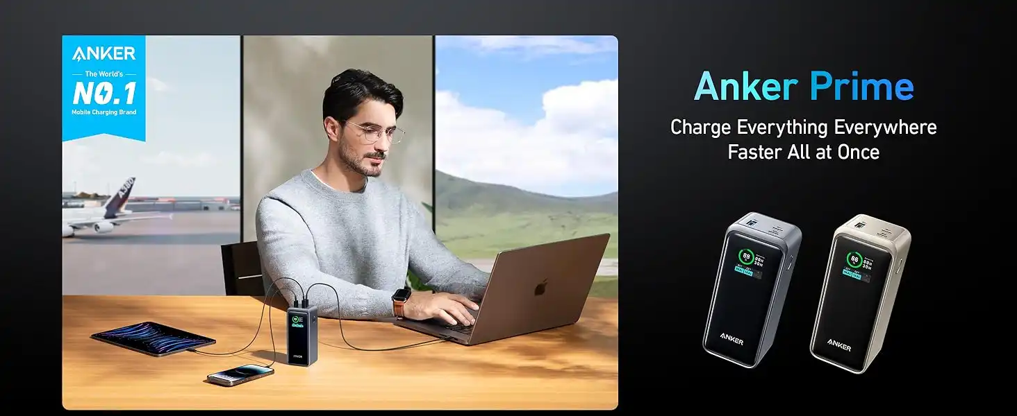 پاوربانک 20000 میلی آمپر انکر Anker Prime 20000mAh Power Bank 200W A1336 1 پاوربانک انکر Anker Prime 20,000mAh Power Bank 200W A1336