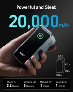 پاوربانک 20000 میلی آمپر انکر Anker Prime 20000mAh Power Bank 200W A1336 - Image 4