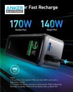 پاوربانک 250 وات + پایه شارژر 100 وات کمبو انکر Anker Prime 27650mAh Power Bank 250W With 100W Charging Base B1340 - Image 4