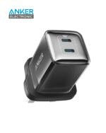 شارژر دیواری 40 وات انکر Anker 521 Charger Nano Pro A2038K11 + مبدل پریز (هدیه)