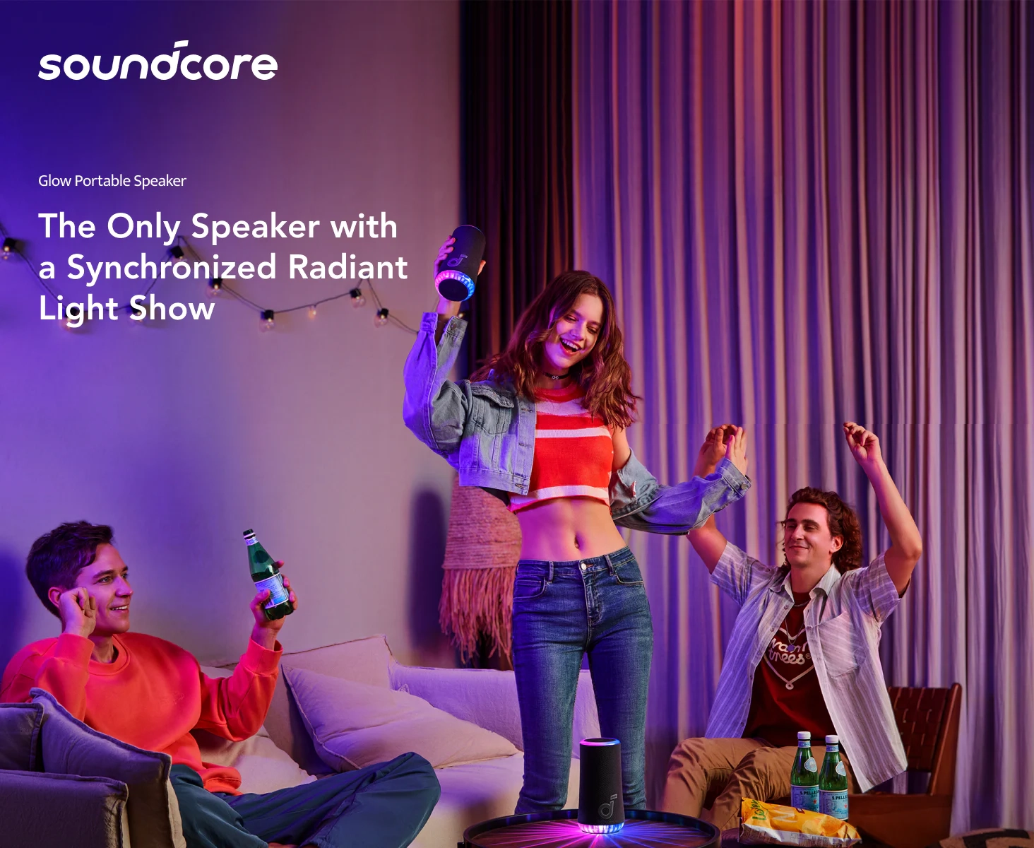 اسپیکر بلوتوثی 30 وات انکر Anker Soundcore Glow Portable Speaker A3166 1 A3166