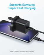 شارژر دیواری 30 وات انکر Anker 312 Charger 30W A2640 UK + مبدل پریز هدیه - Image 4