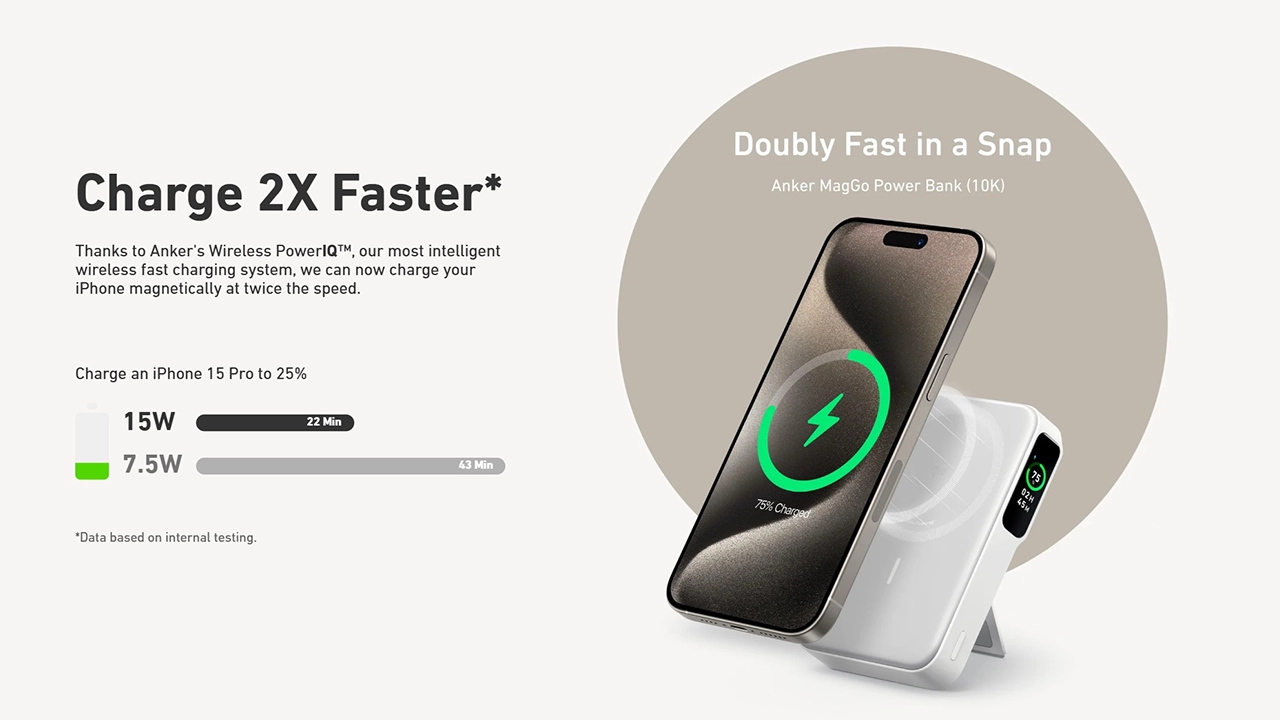 پاوربانک مگ سیف 10000 میلی آمپر انکر Anker MagGo Power Bank 10K A1654 1 Anker MagGo Power Bank 10K A1654