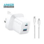 شارژر دیواری 33 وات انکر Anker 323 Charger 33W B2331K21 UK + مبدل پریز هدیه