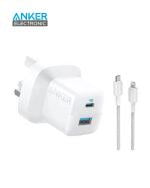 شارژر دیواری 33 وات انکر Anker 323 Charger 33W B2331K21 UK + مبدل پریز هدیه
