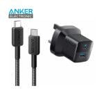 شارژر دیواری 33 وات انکر Anker 323 Charger 33W B2331K11 UK + مبدل پریز هدیه