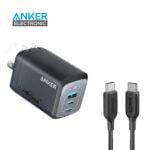 شارژر دیواری 100 وات انکر Anker Prime 100W GaN Wall Charger B2343 + کابل تایپ سی به تایپ سی