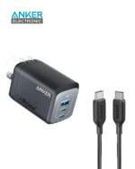 شارژر دیواری 100 وات انکر Anker Prime 100W GaN Wall Charger B2343 + کابل تایپ سی به تایپ سی