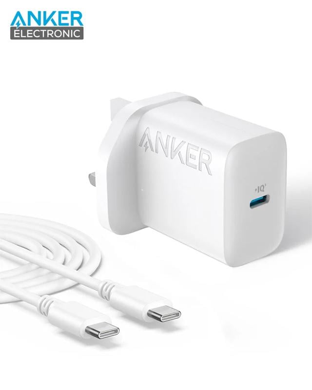 B2347K21 شارژر دیواری 20 وات انکر Anker Select Charger 20W B2347 UK + مبدل پریز هدیه - Image 1