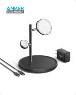 شارژر وایرلس 15 وات مگ سیف 3 در 1 انکر Anker MagGo Wireless Charging Station 3-in-1 Stand B25M3311